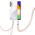 thumbnail image 1 of Alytech Galaxy A52 5G Case, Galaxy A52 4G Case, Soft TPU Rubber Stylish Marble Shockproof Anti-scratch Slim Lightweight Back Cover with Lanyard for Samsung Galaxy A52 5G/ Galaxy A52 4G, White, 1 of 4