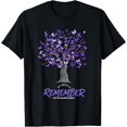 thumbnail image 1 of Alzheimer Awareness Tee for Men and Women Purple Butterfly T-Shirt, 1 of 4