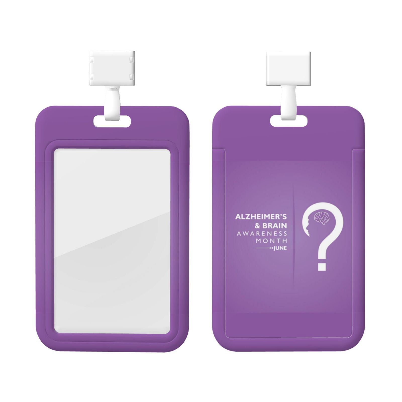 Alzheimer'S And Brain Awareness Month Id Card Badge With Lanyard,Name ...
