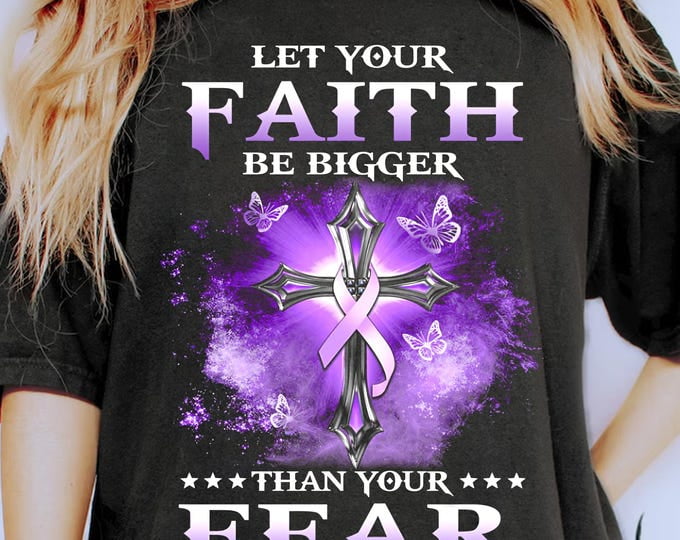 Alzheimer's Awareness : Faith Over Fear Purple Ribbon - Walmart.com
