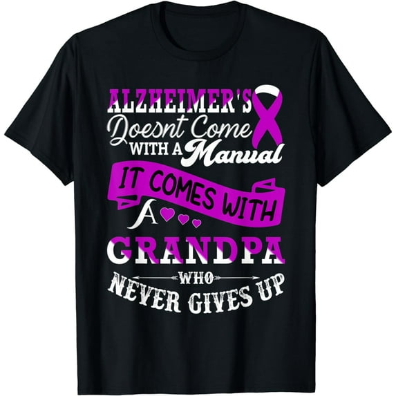 Alzheimer's Awareness Grandpa Support Alzheimer Warrior T-Shirt