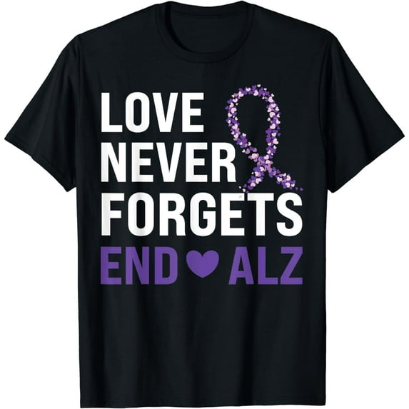 Alzheimer's Awareness Purple Ribbon Dementia Mom Dad Grandpa T-Shirt mens t shirt,black,women,funny,misfits,men,journey,t-shirt
