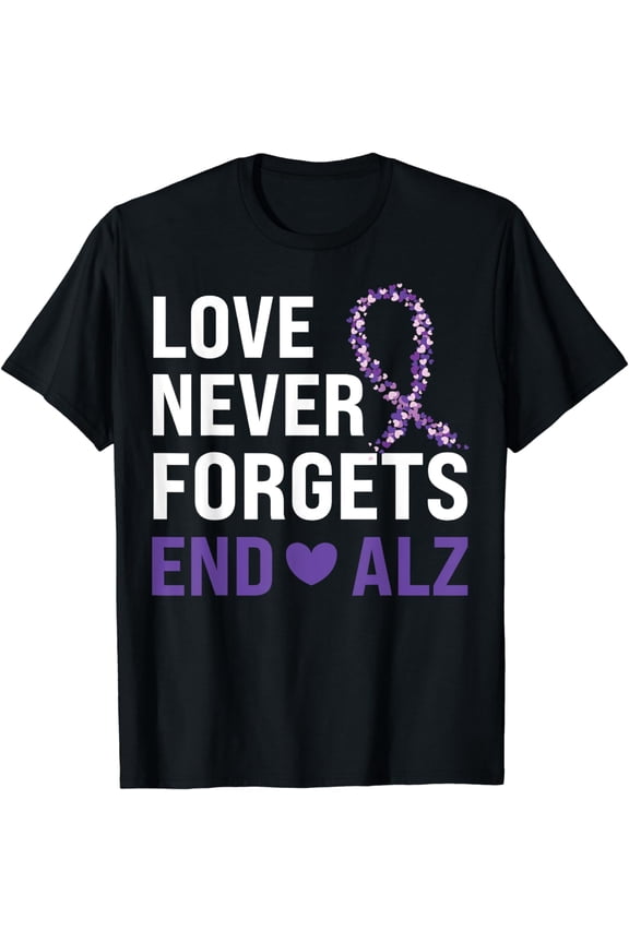 Alzheimer's Awareness Purple Ribbon Dementia Mom Dad Grandpa T-Shirt mens t shirt,black,women,funny,misfits,men,journey,t-shirt
