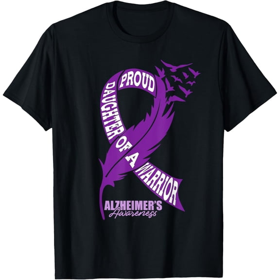 Alzheimer's Awareness Ribbon Purple Dementia Mom Dad Grandpa T-Shirt mens t shirt，black，women，funny，misfits，men，journey，t-shirt