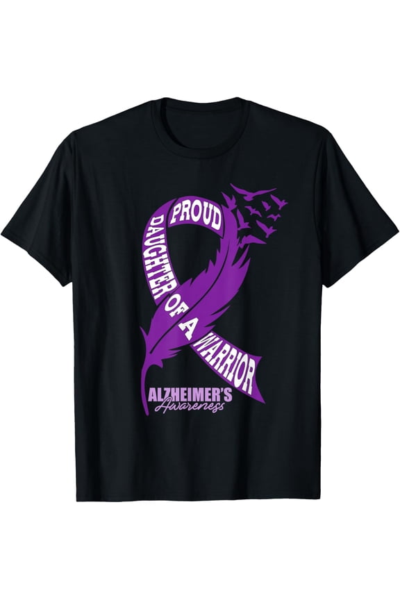 Alzheimer's Awareness Ribbon Purple Dementia Mom Dad Grandpa T-Shirt mens t shirt,black,women,funny,misfits,men,journey,t-shirt
