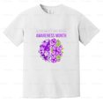 thumbnail image 1 of Alzheimer's Brain Awareness Purple Ribbon Graphic Support, Dementia, Comfort Color T-Shirt Unisex, up to 4XL, 1 of 4