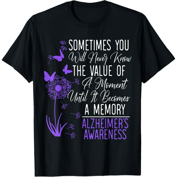 Alzheimer's Disease Awareness Dementia I Wear Purple T-Shirt mens t shirt，black，women，funny，misfits，men，journey