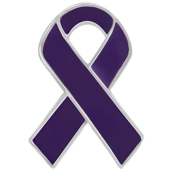 Alzheimer's Purple Ribbon Awareness Pins