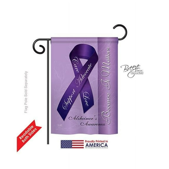 Alzheimers 2-Sided Impression Garden Flag - 13 x 18.5 in.