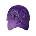 thumbnail image 1 of Alzheimers Awareness Hats For Women Men Purple Ribbon Alzheimer'S Awareness Support Baseball Cap Unisex Floral & Hummingbird Print Hat, 1 of 3