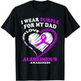 thumbnail image 1 of Alzheimers Awareness Shirt - I Wear Purple For My Dad T-Shirt100% cotton short-sleeved shirt for both men and women, 1 of 6