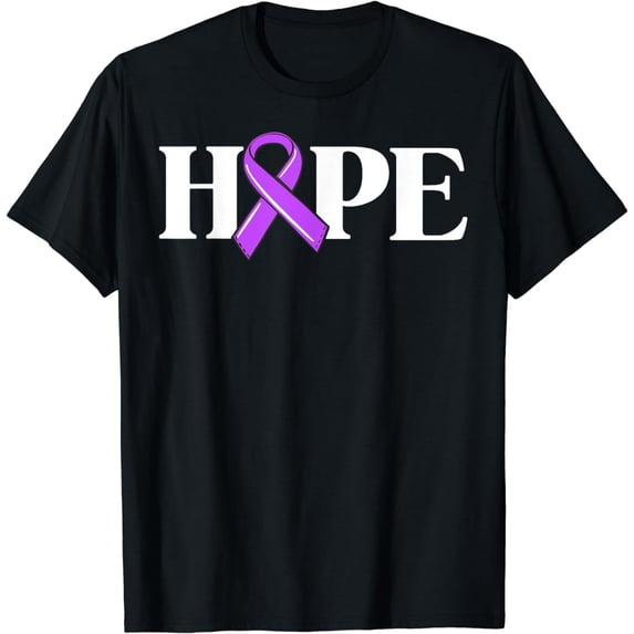 Alzheimers Shirt For Women Purple Ribbon Awareness Hope T-Shirt