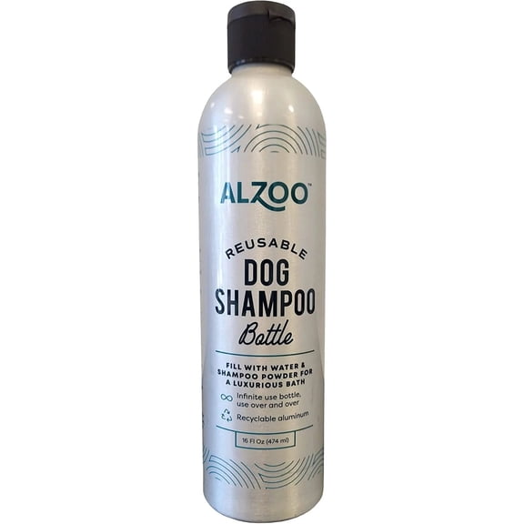 Alzoo Reusable Dog Shampoo Bottle, 16 oz