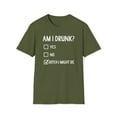 thumbnail image 1 of Am I Drunk, Gildan Unisex Softstyle T-Shirt, Drinker Graphic Tee, S-3XL, 1 of 3