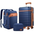 thumbnail image 1 of UKEIN Luggage Sets 3 Piece, Carry On Luggage with Wheels, 28 Inch Hardshell Suitcase with TSA Lock, 100% PC Carry On Suitcases Airline Approved With Travel Backpack for Men Women, 1 of 8