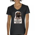thumbnail image 1 of Am I Puggin You Women's V-Neck T-shirt Funny Pug Puppy Dad Dog Mom Pet Lover Life, 1 of 7