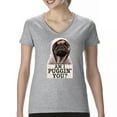thumbnail image 1 of Am I Puggin You Women's V-Neck T-shirt Funny Pug Puppy Dad Dog Mom Pet Lover Life, 1 of 7
