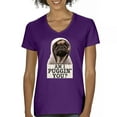 thumbnail image 1 of Am I Puggin You Women's V-Neck T-shirt Funny Pug Puppy Dad Dog Mom Pet Lover Life, 1 of 7
