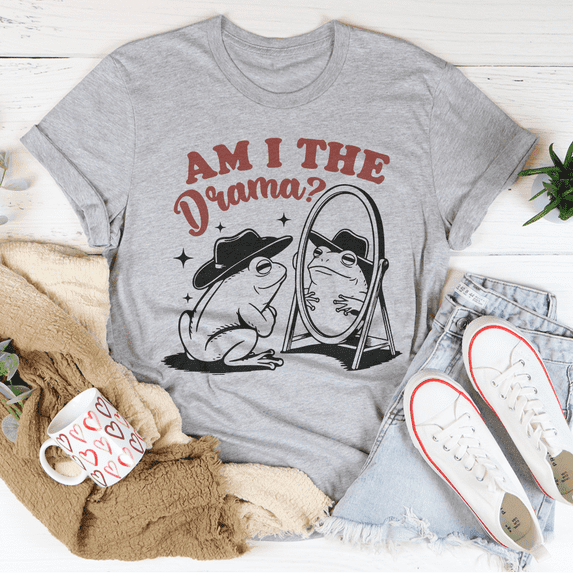 Am I The Drama Tee Athletic Heather S Peachy Sunday T-Shirt - Walmart.com