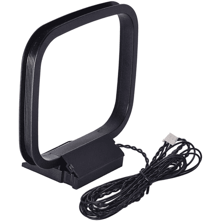 Am Loop Antenna For Radio Signal Reception 360 Degree Omnidirectional Black