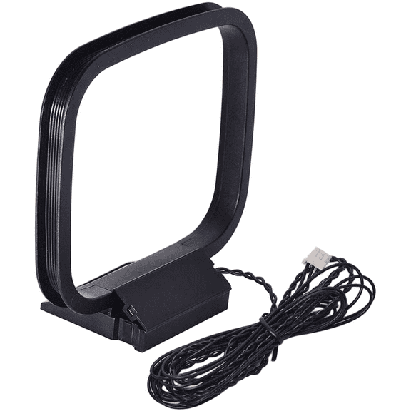 Am Loop Antenna For Radio Signal Reception 360 Degree Omnidirectional Black