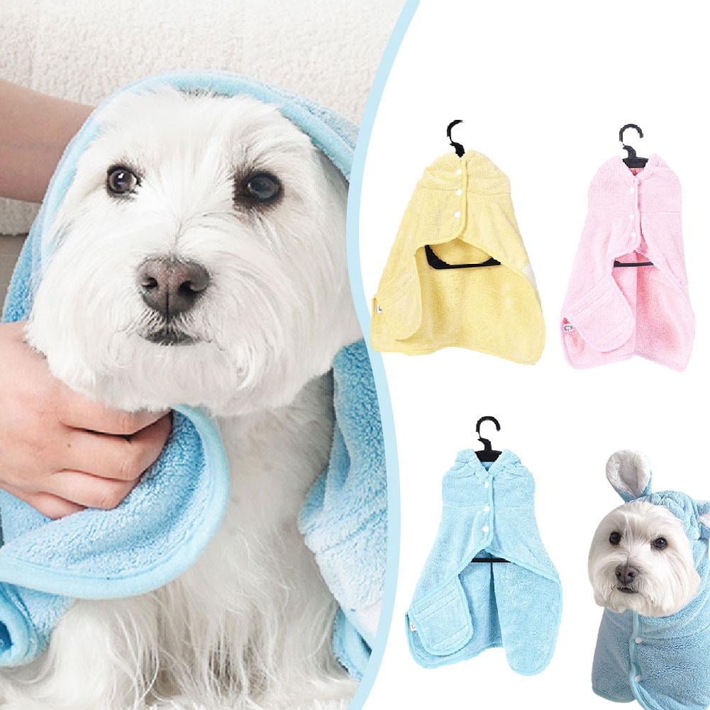 Am Pink Pet Bathrobe Absorbent Towel Cat Super Absorbent Bath Towel For ...
