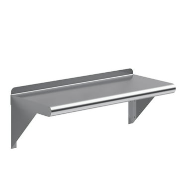 AmGood 10 in. x 24 in. Stainless Steel Wall Shelf | NSF Certified | Appliance & Equipment Metal Shelving | Kitchen, Restaurant, Garage, Laundry, Utility Room