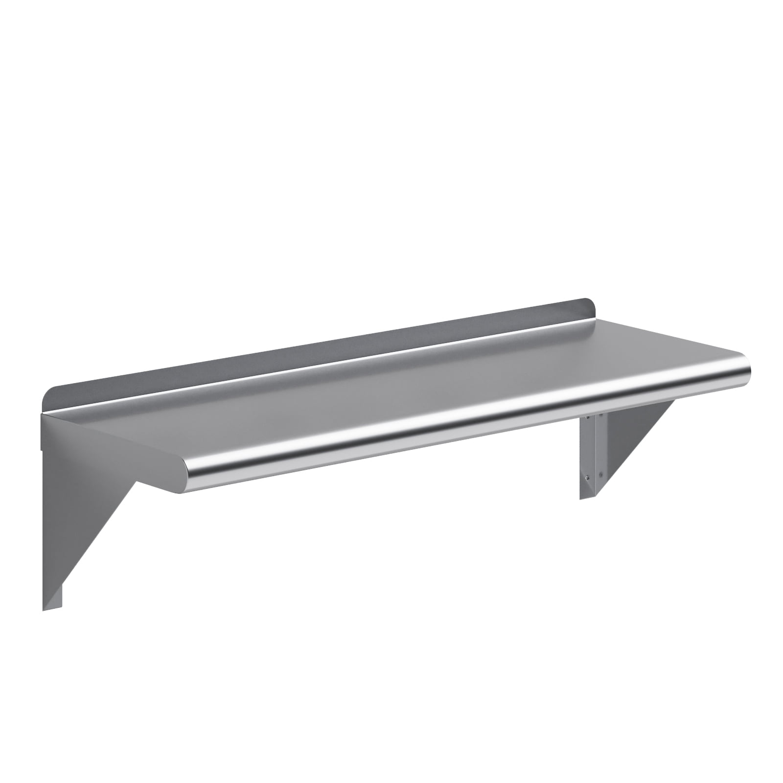 30" Stainless Steel Wall Shelf with Brackets for Kitchen and Garage