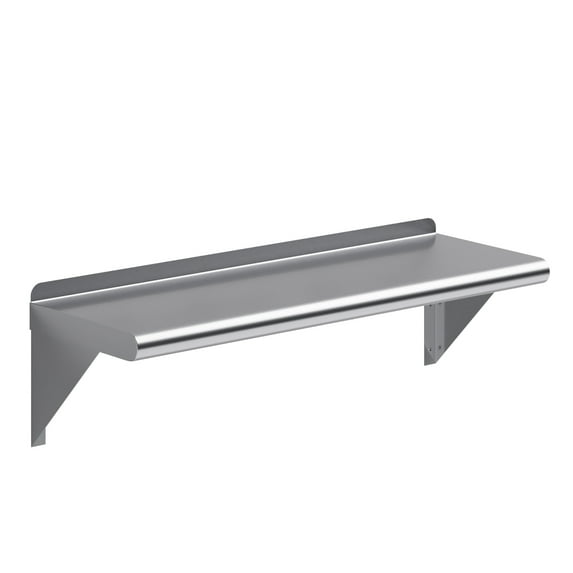 AmGood 10 in. x 30 in. Stainless Steel Wall Shelf | NSF Certified | Appliance & Equipment Metal Shelving | Kitchen, Restaurant, Garage, Laundry, Utility Room