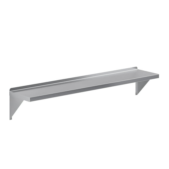 AmGood 12" Width x 60" Length | Stainless Steel Wall Shelf | Square Edge | Metal Shelving | Heavy Duty | Commercial Grade | Wall Mount | NSF Certified