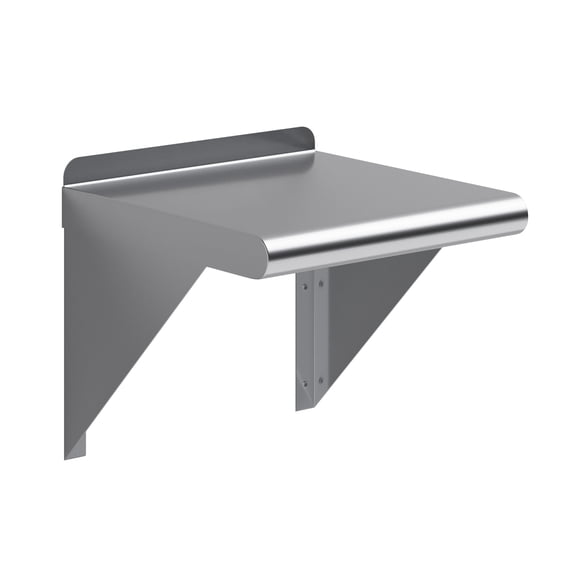 AmGood 12 in. x 12 in. Stainless Steel Wall Shelf | NSF Certified | Appliance & Equipment Metal Shelving | Kitchen, Restaurant, Garage, Laundry, Utility Room