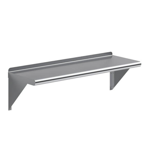 AmGood 12 in. x 36 in. Stainless Steel Wall Shelf | NSF Certified | Appliance & Equipment Metal Shelving | Kitchen, Restaurant, Garage, Laundry, Utility Room