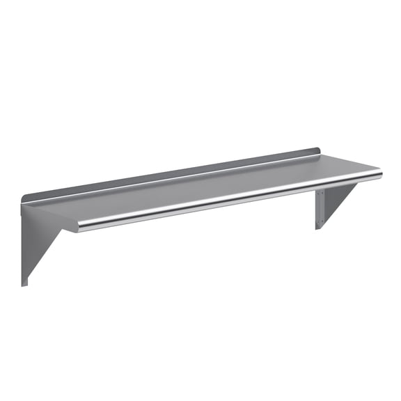 AmGood 12 in. x 48 in. Stainless Steel Wall Shelf | NSF Certified | Appliance & Equipment Metal Shelving | Kitchen, Restaurant, Garage, Laundry, Utility Room