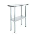 thumbnail image 1 of AmGood 14 in. x 30 in. Stainless Steel Table | Metal Utility Kitchen Prep Work Table | NSF, 1 of 9