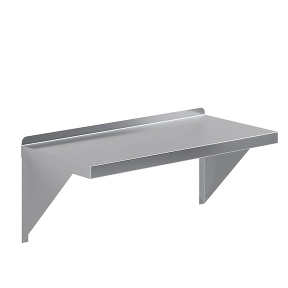 AmGood 14 in. x 30 in. Stainless Steel Wall Shelf With Squared Edge | NSF Certified | Appliance & Equipment Metal Shelving | Kitchen, Restaurant, Garage, Laundry, Utility Room
