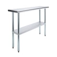 thumbnail image 1 of AmGood 14 in. x 48 in. Stainless Steel Table | Metal Utility Kitchen Prep Work Table | NSF, 1 of 9