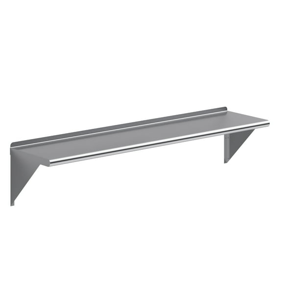 AmGood 14 in. x 60 in. Stainless Steel Wall Shelf | NSF Certified | Appliance & Equipment Metal Shelving | Kitchen, Restaurant, Garage, Laundry, Utility Room