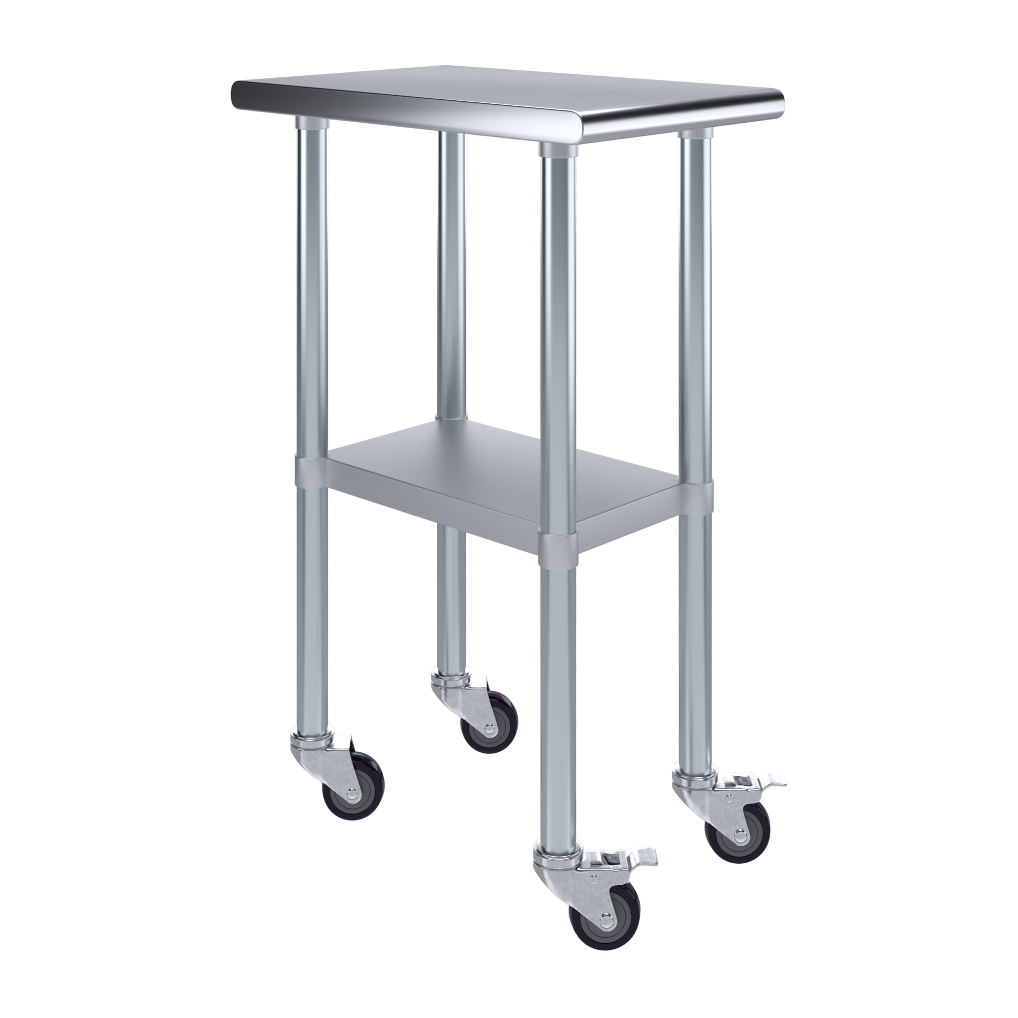 15" x 24" Stainless Steel Utility Work Table with Casters