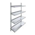 thumbnail image 1 of AmGood 16 in. x 48 in. Four-Tier Metal Wall Mount Shelf | Staunless Steel Shelving for Commercial Kitchen, Closet, Garage, Pantry, etc, 1 of 8