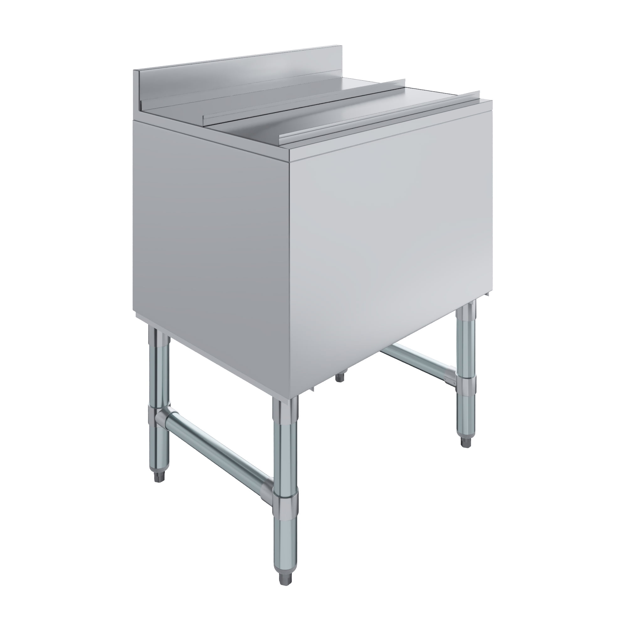 Ice Bin Module AmGood 18.5 in. x 24 in. x 30 in. Freestanding Stainless Steel Ice Bin ...