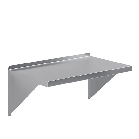AmGood 18" Width x 30" Length | Stainless Steel Wall Shelf | Square Edge | Metal Shelving | Heavy Duty | Commercial Grade | Wall Mount | NSF Certified