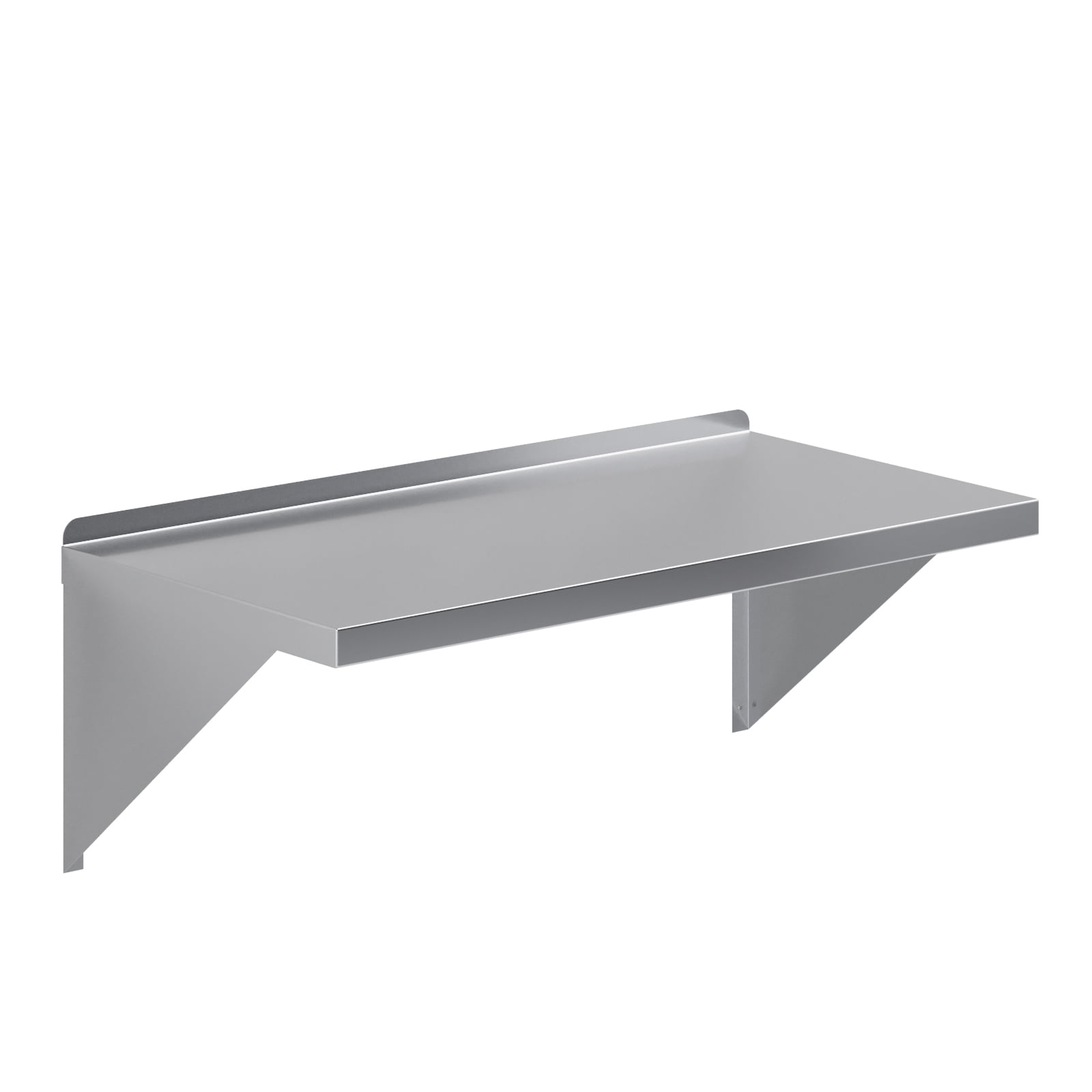 36" x 18" Stainless Steel Wall Mounted Shelf with Brackets