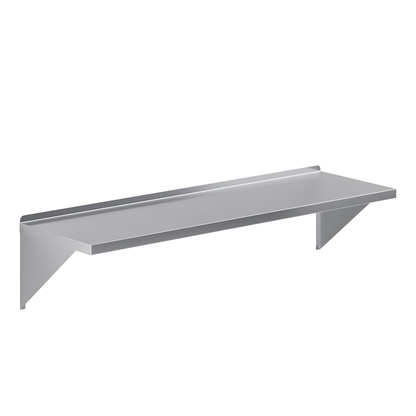 60" Stainless Steel Wall Shelf with Brackets
