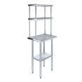 thumbnail image 1 of AmGood 18" x 24" Stainless Steel Work Table With 12" Wide Double Tier Overshelf | Metal Kitchen Prep Table & Shelving Combo, 1 of 9