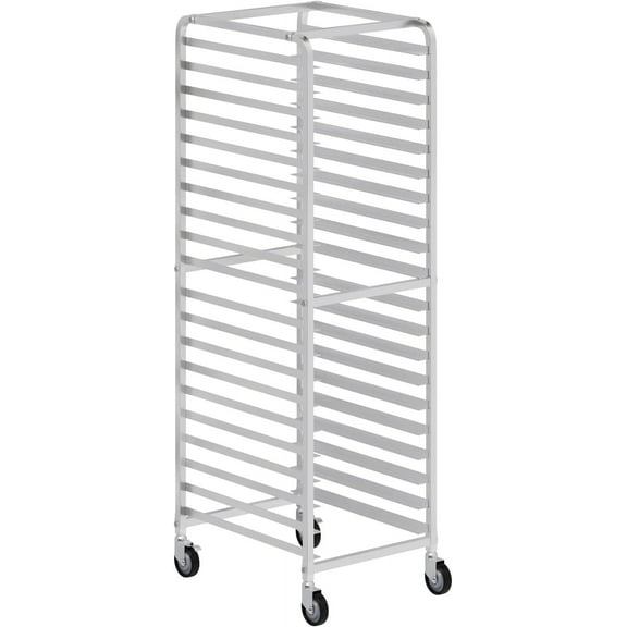 AmGood 20-Tier Aluminum Sheet Pan Rack Holds 20 Full Size (18" x 26") Pans, Commercial Bun Pan Rack with Brake Casters NSF Certified