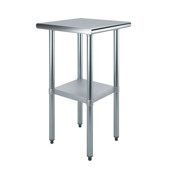 AmGood 20 in. x 20 in. Stainless Steel Table | Metal Utility Kitchen Prep Work Table | NSF