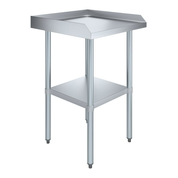 AmGood 24" Long x 24" Deep Commercial Work Table with Backsplash and Sidesplashes | Stainless Steel Prep Table for Kitchen, Restaurant, Garage, Laundry | NSF