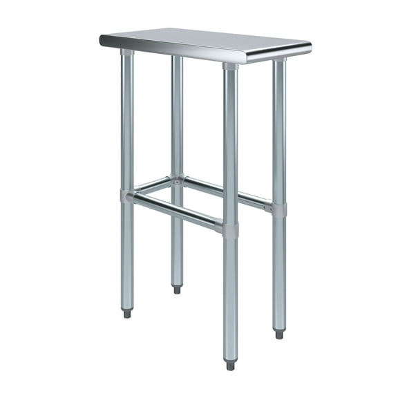 AmGood 24 in. x 12 in. Open Base Stainless Steel Work Table | Residential & Commercial