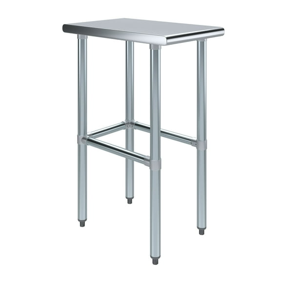 AmGood 24 in. x 15 in. Open Base Stainless Steel Work Table | Residential & Commercial