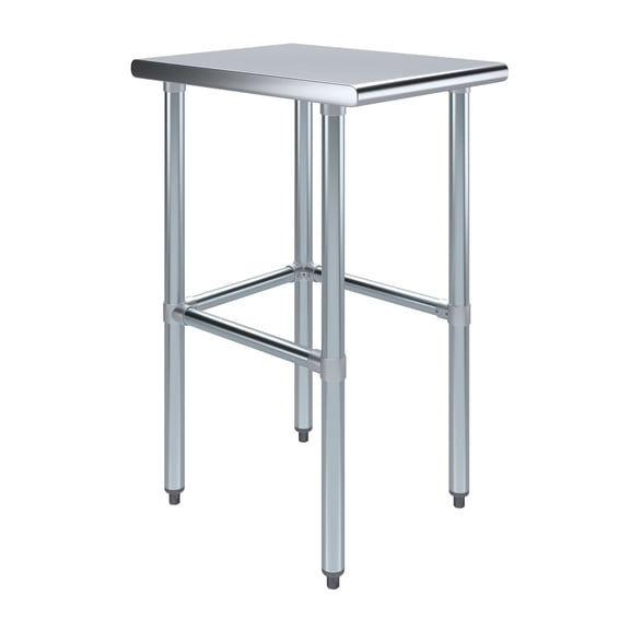 AmGood 24 in. x 18 in. Open Base Stainless Steel Work Table | Residential & Commercial
